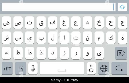 Arabic phone keyboard Stock Vector