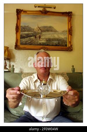 John Andrew and his Silver InkwellPic David Sandison 19/8/2002 Stock Photo