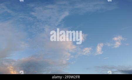 Natural background: dramatic sky at sunset Stock Photo