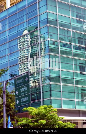 bangkok terrace thailand in office district skyscraper Stock Photo - Alamy