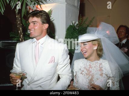 HOLLYWOOD - MAY 1: Actor Sam J. Jones and fiance Lynn Eriks pose for ...