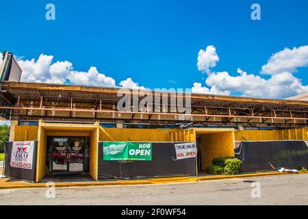 Conyers, Ga / USA - 07 27 20: View of a portion of a shopping center under construction Stock Photo