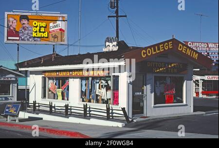 1970's United States -  Barber-Levy Shop San Diego California ca. 1979 Stock Photo