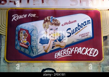 1970's United States -  Sunbeam sign Kingsland Georgia ca. 1979 Stock Photo