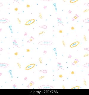 Abstract shapes seamless pattern. Background for paper wrap, textile, package and print design. Stock Vector