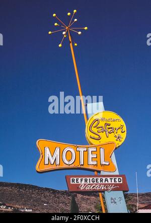 Western Safari Motel sign -  St. George Boulevard -  Saint George -  Utah ca. 1987 Stock Photo