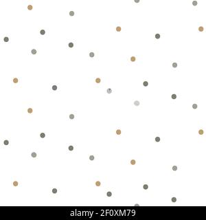 Confetti dot shapes seamless pattern. Background for paper wrap, textile, package and print design. Stock Vector