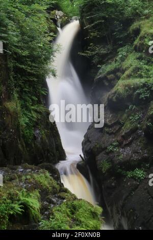 Long Exposure Waterfall, Lake District, UK Stock Photo