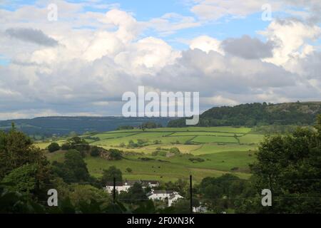 Lake District sunny yet cloudy landscape Stock Photo