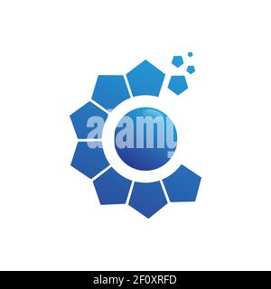 Technology orbit design symbol on the white background. Vector illustration EPS.8 EPS.10 Stock Vector