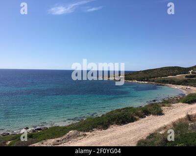 Beach near Carloforte on the Island of San Pietro, Sardinia - Italy Stock Photo