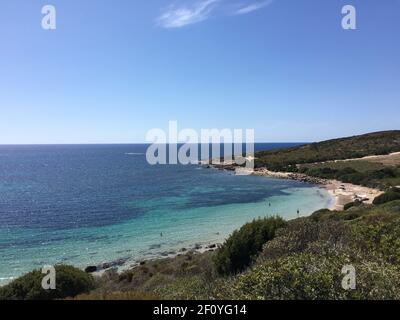 Beach near Carloforte on the Island of San Pietro, Sardinia - Italy Stock Photo