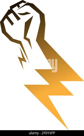 Power symbol lightning icon logo design vector illustrtation Stock Vector
