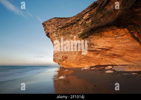 Bulbjerg cliff at the Jammerbugt in North Jutland, Denmark Stock Photo