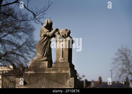 Kensal Green Cemetery is a cemetery in the Kensal Green area of the Royal Borough of Kensington and Chelsea in London Stock Photo