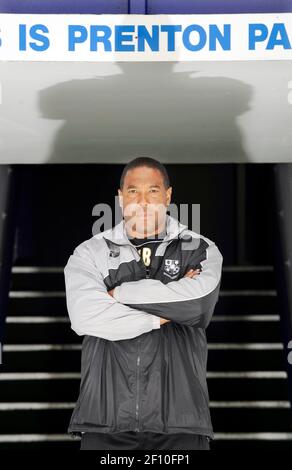 JOHN BARNES MANAGER OF TRANMERE ROVERS 13/8/09. PICTURE DAVID ASHDOWN Stock Photo