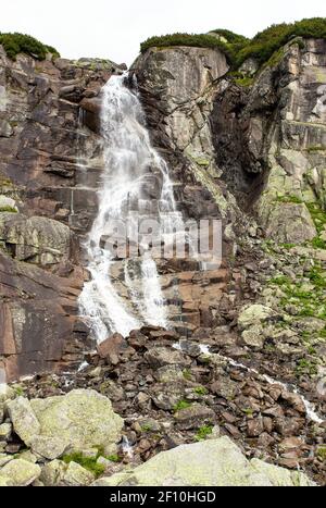 Waterfall Skok or vodopad Skok in High Tatras mountains, Slovakia