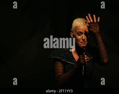 Portuguese Fado singer Mariza (Marisa dos Reis Nunes) performs on stage ...