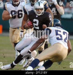 Oakland Raiders quarterback Aaron Brooks (2) passes against the Cincinnati  Bengals at Paul Brown Stadium in Cincinnati on December 10, 2006. The  Bengals defeated the Raiders 27-10. (UPI Photo/Mark Cowan Stock Photo -  Alamy