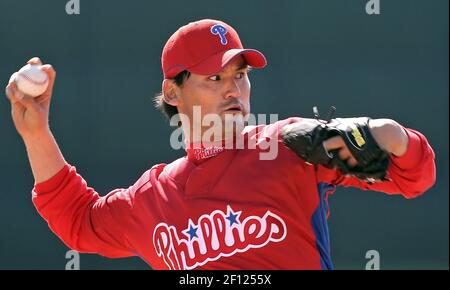 Philadelphia Phillies pitcher Chan Ho Park during a baseball game against  the Washington Nationals, Wednesday, Sept. 16, 2009, in Philadelphia. (AP  Photo/Matt Slocum Stock Photo - Alamy