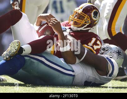 28 September 2008 - Jason Campbell (17) of the Washington Redskins passes  during the Redskins 26-24 win over Dallas at Texas Stadium in Irving,  Texas. (Icon Sportswire via AP Images Stock Photo - Alamy