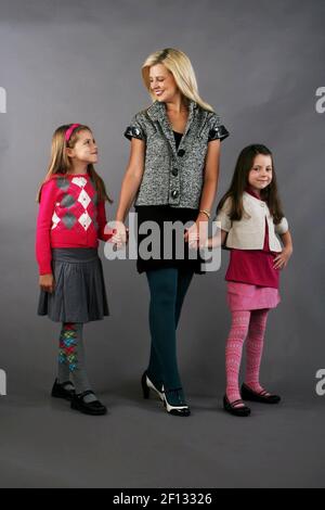 Stacy Enderle, center, wears Simply Vera tights ($12) paired with