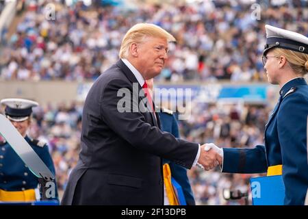 The United States Air Force Academy Graduation Ceremony Stock Photo