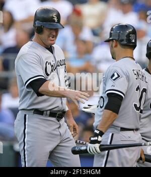 Chicago White Sox's Ken Griffey Jr. steps into the batters box