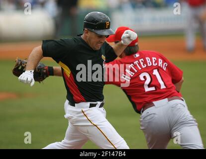 Milwaukee Brewers' J.J. Hardy, right, is congratulated by Prince Fielder  after hitting a two-run home run during the fifth inning of a baseball game  against the Pittsburgh Pirates Friday, July 4, 2008