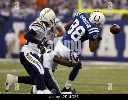 Indianapolis Colts wide receiver Marvin Harrison (88) carries his son in  celebration after the Super Bowl XLI at Dolphin Stadium in Miami on  February 4, 2007. The Colts defeated the Bears 29-17. (