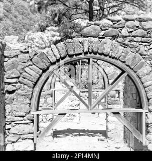 Olympos   bush gate  in  myra  the      old column  stone  construction asia greece and  roman temple Stock Photo
