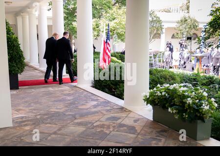 President Donald Trump with Polish President Andrzej Duda after a news ...