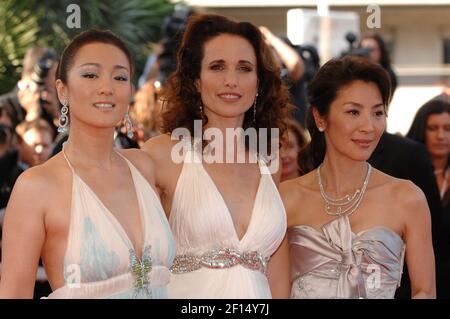 Chinese actress Gong Li, left, poses with Philippe Fortunato