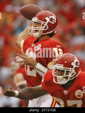 Kansas City Chiefs quarterback Brodie Croyle limps off the field in the  second quarter after suffering a season-ending knee injury against the  Tennessee Titans. The Titans defeated the Chiefs, 34-10, at Arrowhead