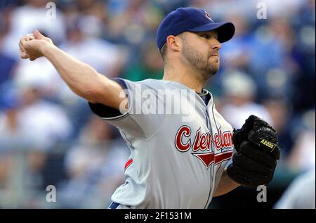 Cleveland Indians pitcher Jake Westbrook reacts after giving up a two-run  home run to the New York Yankees Jason Giambi in the fourth inning. The  Yankees defeated the Indians, 5-3 at Jacob's