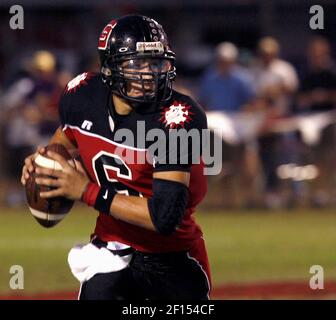 Dylan Favre, nephew of Brett Favre, carries on the family tradition at  quarterback in St. Stanislaus, Mississippi. Hancock's Beau Schubert tackles  St. Stanislaus quarterback Dylan Favre. (Photo by Tim Isbell/Biloxi Sun  Herald/MCT/Sipa