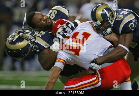 Kansas City Chiefs quarterback Brodie Croyle is sacked in the