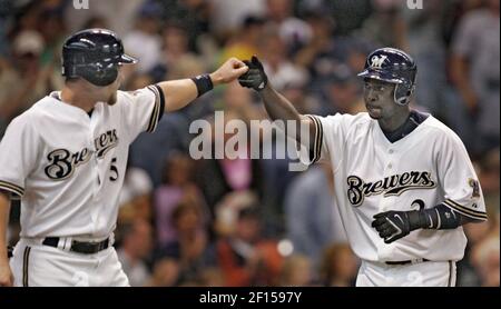 Milwaukee Brewers' Tony Gwynn takes batting practice during a spring  training baseball workout at the team's practice facility, Wednesday, Feb.  28, 2007, in Phoenix. (AP Photo/Morry Gash Stock Photo - Alamy