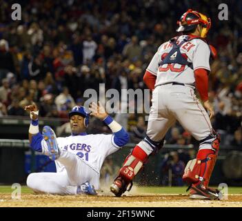 Jason Varitek, Tek quietly watches the batting cage. 2008 A…