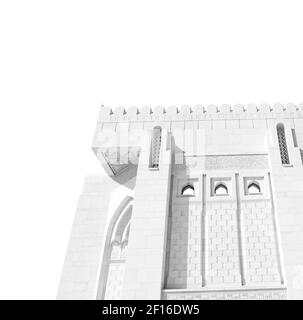 In oman the wall of big muscat mosque Stock Photo