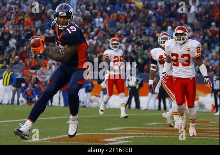 Denver Broncos wide receiver Brandon Johnson (89) lines up on offense  during an NFL football game against the Carolina Panthers, Sunday, Nov. 27,  2022, in Charlotte, N.C. (AP Photo/Brian Westerholt Stock Photo - Alamy