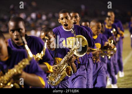 St. Augustine high school marching band commemorating the 100 year ...
