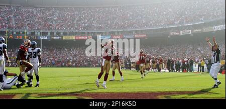 San Francisco 49ers head coach Mike Nolan watches 9ers Arnaz Battle fumble  in the fourth quarter against the Arizona Cardinals at Monster Park in San  Francisco on December 24, 2006. The Cardinals