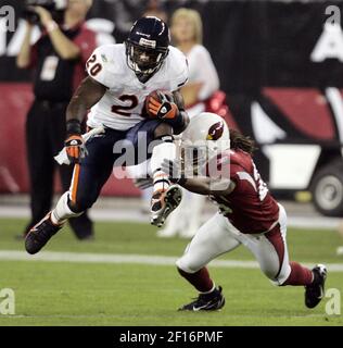 Chicago Bears running back Thomas Jones (20) runs with the ball against the  New Orleans Saints