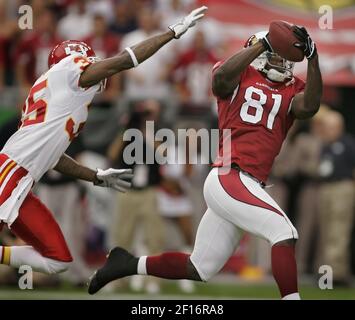 Arizona Cardinals wide receiver Anquan Boldin picks up 11 yards against  Pittsburgh Steelers corner back Ike Taylor in the fourth quarter of Super  Bowl XLIII at Raymond James Stadium in Tampa, Florida