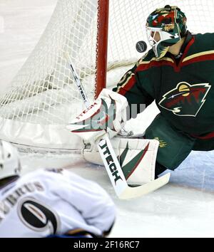 Another great local pick up! Manny Fernandez, the first goalie to lock down  the starting role for the Wild! : r/hockeyjerseys