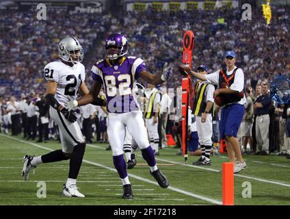 Minnesota Vikings wide receiver Troy Williamson pulls in a pass