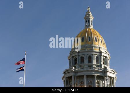 Denver Colorado Capital Building Government Dome Architecture Stock Photo