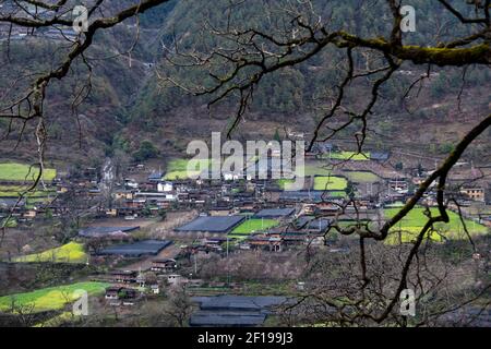 Gongshan. 7th Mar, 2021. Photo taken on March 7, 2021 shows scenery of Nujiang valley in southwest China's Yunnan Province. Credit: Chen Xinbo/Xinhua/Alamy Live News Stock Photo