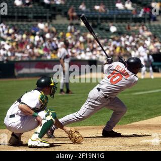 August 4, 2017: Oakland Athletics third baseman Matt Chapman (26) shows his  fielding technique for every pitch in the game between the Oakland A's and  Los Angeles Angels of Anaheim, Angel Stadium in Anaheim, CA, Photographer:  Peter Joneleit Stock